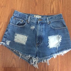 Ripped Jean Shorts